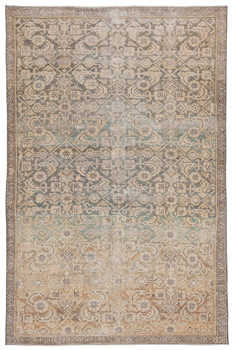 Jaipur Living Boheme Atkins Boh13 Powerloomed Machinemade 78% Cotton 22% Polyester Vintage Vintage Look Indoor Rug Gold, Green 78% Cotton 22% Polyester, 100% Cotton Rug145866