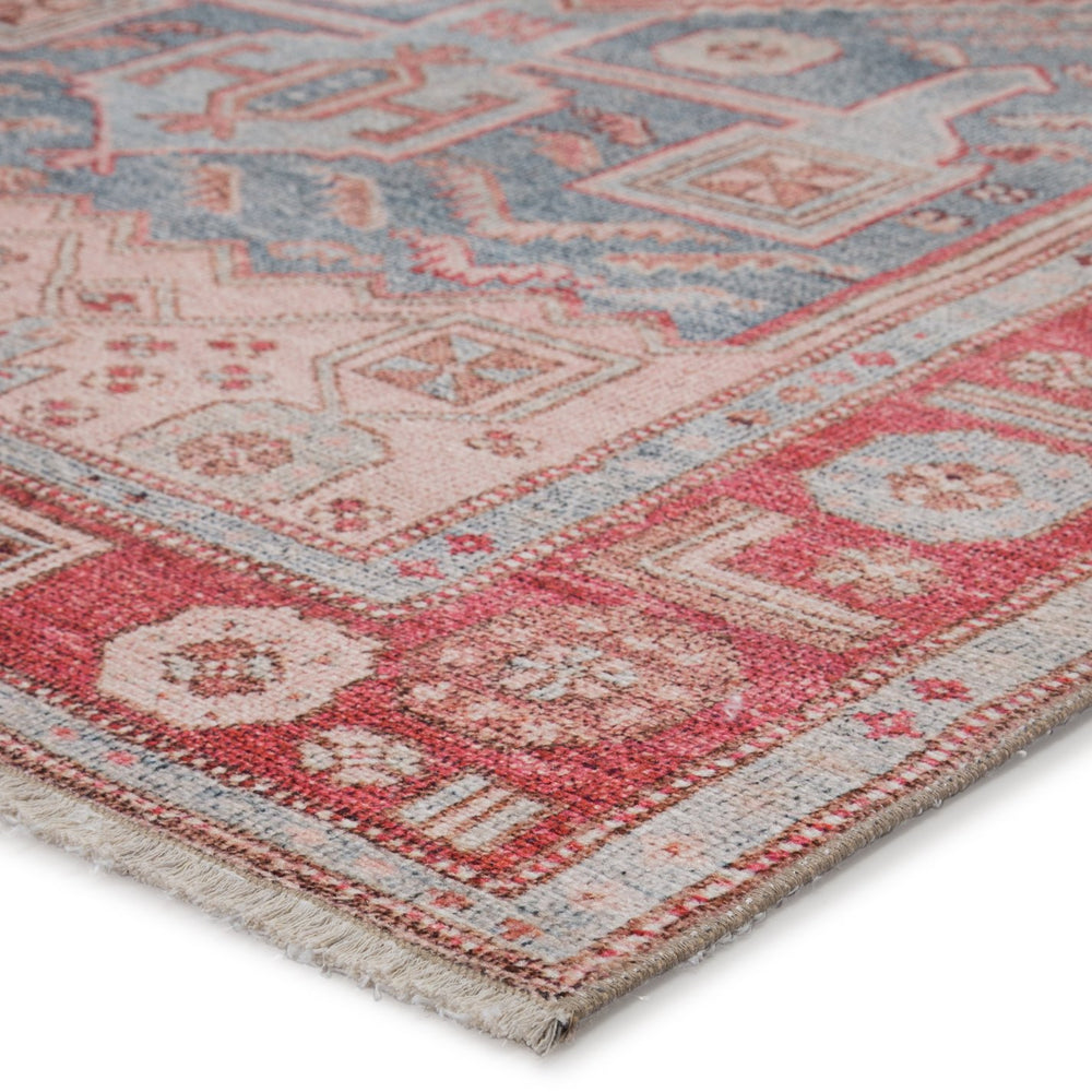 Jaipur Living Boheme Fiddler Boh16 Powerloomed Machinemade 78% Cotton 22% Polyester Vintage Medallion Indoor Rug Red, Blue 78% Cotton 22% Polyester, 100% Cotton Rug145884