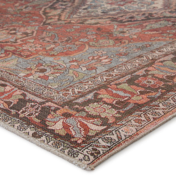 Jaipur Living Boheme Wesleyan Boh18 Powerloomed Machinemade 78% Cotton 22% Polyester Vintage Medallion Indoor Rug Rust, Gray 78% Cotton 22% Polyester, 100% Cotton Rug145981