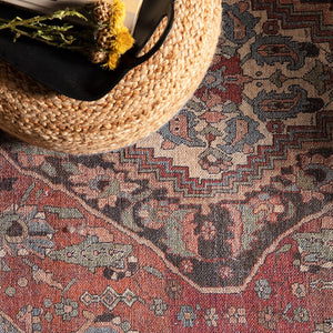 Jaipur Living Boheme Wesleyan Boh18 Powerloomed Machinemade 78% Cotton 22% Polyester Vintage Medallion Indoor Rug Rust, Gray 78% Cotton 22% Polyester, 100% Cotton Rug145981