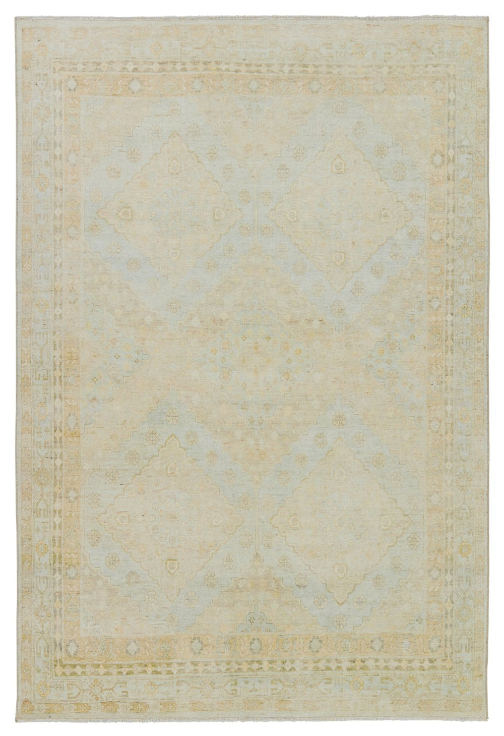Jaipur Living Boheme Winn Boh25 Powerloomed Machinemade 78% Cotton 22% Polyester Vintage Trellis Indoor Rug Light Blue, Light Green 78% Cotton 22% Polyester, 100% Cotton Rug160459