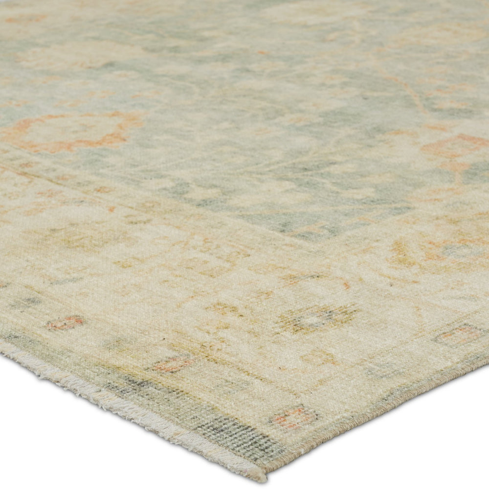 Jaipur Living Boheme Lovato Boh27 Powerloomed Machinemade 78% Cotton 22% Polyester Vintage Floral Indoor Rug Light Blue, Light Green 78% Cotton 22% Polyester, 100% Cotton Rug154874