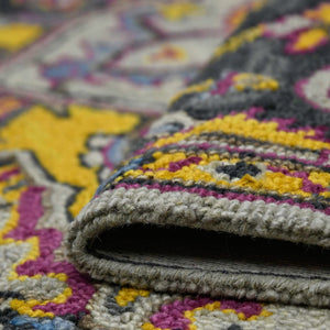 Amer Rugs Boho Hand-tufted Area Rug In Bold Colors, Plush 100% New Zealand Wool, Perfect For Bohemian Spaces Ivory Wool Boh30203