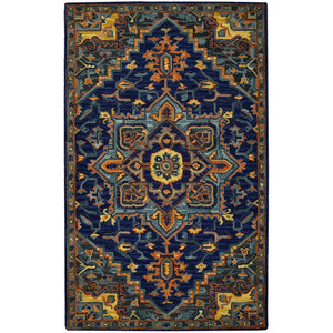 Amer Rugs Boho Hand-tufted Area Rug In Bold Colors, Plush 100% New Zealand Wool, Perfect For Bohemian Spaces Blue Violet Wool Boh50203