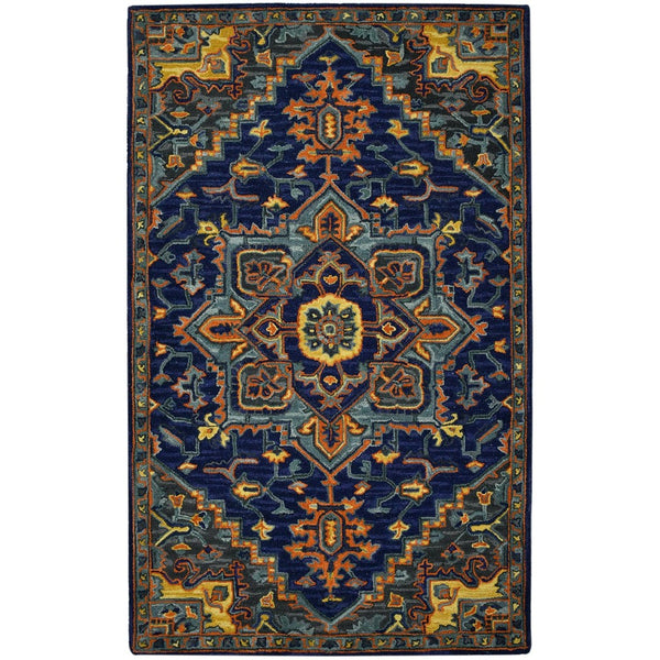 Amer Rugs Boho Hand-tufted Area Rug In Bold Colors, Plush 100% New Zealand Wool, Perfect For Bohemian Spaces Blue Violet Wool Boh50203