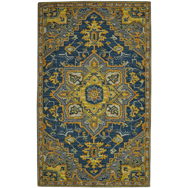Amer Rugs Boho Hand-tufted Area Rug In Bold Colors, Plush 100% New Zealand Wool, Perfect For Bohemian Spaces Pastel Blue Wool Boh60203