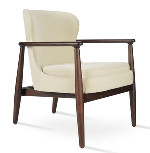 Soho Concept Bottega Lounge Chair With 4 Star Swivel Base - Stylish Upholstery Options & 10-year Guarantee! White  Soho-concept-dining-chair-12903