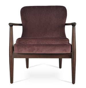 Soho Concept Bonaldo Lounge Chair - Stylish Camira Blazer Wool, Durable Ash Wood Frame, 10-year Warranty, Dark Grey Purple,Ash,Walnut  Soho-concept-dining-chair-12907