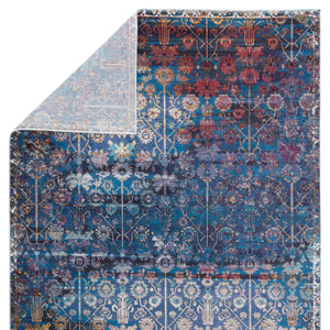 Jaipur Living Vibe by Jaipur Living Izar Trellis Polypropylene Rug for and Dining Rooms Blue/Red 8'X10' RUG150812
