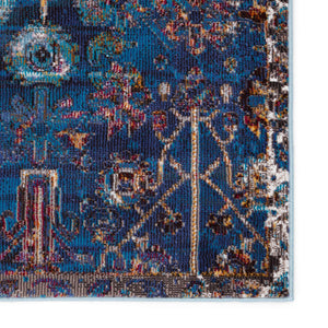 Jaipur Living Vibe by Jaipur Living Izar Trellis Polypropylene Rug for and Dining Rooms Blue/Red 8'X10' RUG150812