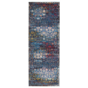 Jaipur Living Vibe by Jaipur Living Izar Trellis Polypropylene Rug for and Dining Rooms Blue/Red 3'X8' RUG149892