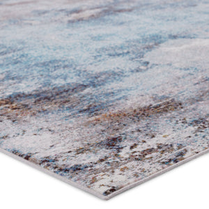 Jaipur Living Vibe by Jaipur Living Comet Abstract Watercolor Polypropylene Rug for Rooms Blue 3'X8' RUG149896