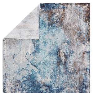 Jaipur Living Vibe by Jaipur Living Comet Abstract Watercolor Polypropylene Rug for Rooms Blue 3'X8' RUG149896