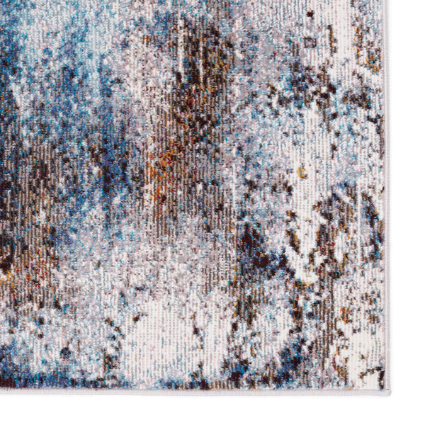 Jaipur Living Vibe by Jaipur Living Comet Abstract Watercolor Polypropylene Rug for Rooms Blue 3'X8' RUG149896