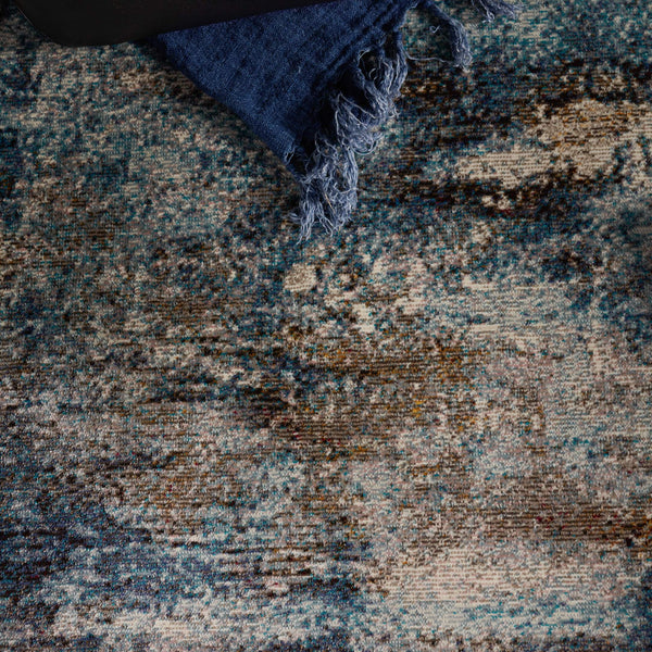 Jaipur Living Vibe by Jaipur Living Comet Abstract Watercolor Polypropylene Rug for Rooms Blue 3'X8' RUG149896