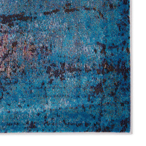 Jaipur Living Vibe by Jaipur Living Hoku Abstract Polypropylene Rug for Contemporary Rooms Blue 6'7"X9'6" RUG149921