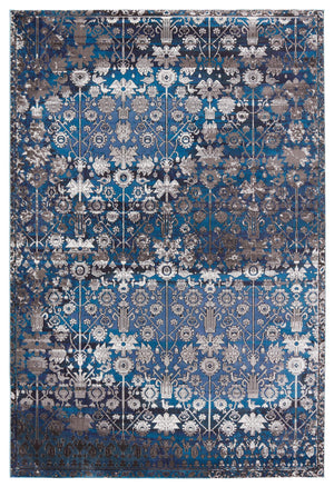 Jaipur Living Vibe by Jaipur Living Izar Trellis Polypropylene Rug for and Dining Rooms Blue/White 10'X14' RUG149927