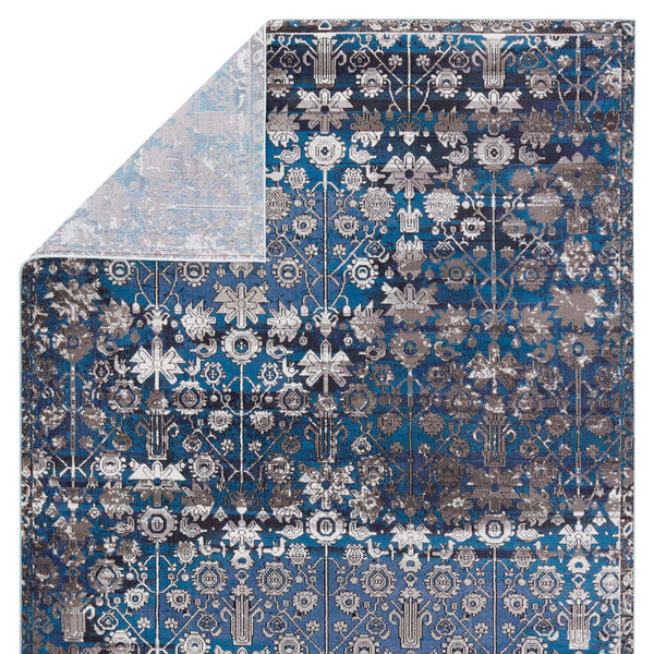 Jaipur Living Vibe by Jaipur Living Izar Trellis Polypropylene Rug for and Dining Rooms Blue/White 10'X14' RUG149927