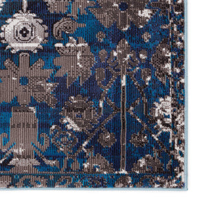 Jaipur Living Vibe by Jaipur Living Izar Trellis Polypropylene Rug for and Dining Rooms Blue/White 10'X14' RUG149927