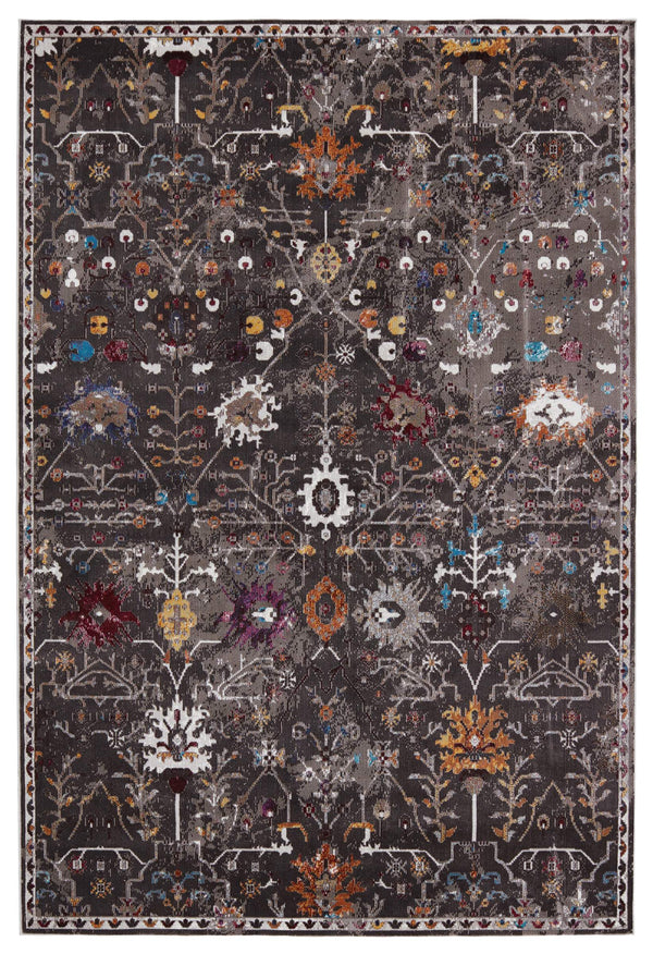 Jaipur Living Vibe by Jaipur Living Zaniah Trellis Polypropylene Rug for Bold Room Style Black 9'X12' RUG149938