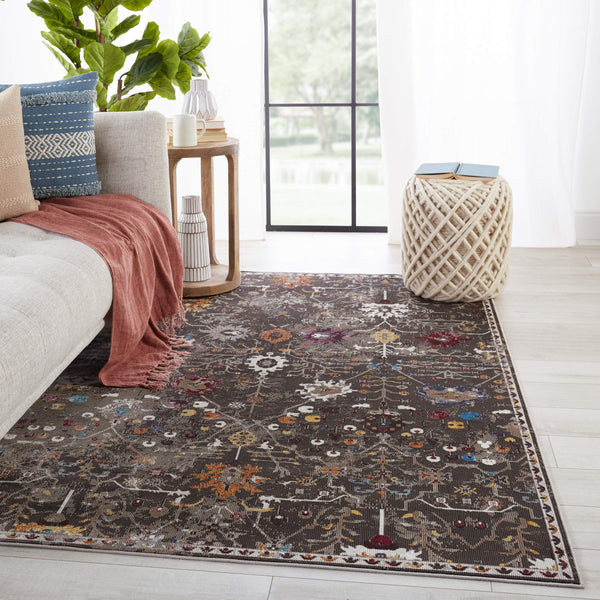 Jaipur Living Vibe by Jaipur Living Zaniah Trellis Polypropylene Rug for Bold Room Style Black 9'X12' RUG149938