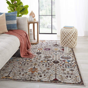 Jaipur Living Vibe by Jaipur Living Zaniah Trellis Polypropylene Rug for Bold Room Style White 10'X14' RUG149939