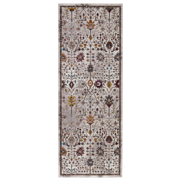 Jaipur Living Vibe by Jaipur Living Zaniah Trellis Polypropylene Rug for Bold Room Style White 3'X8' RUG149940
