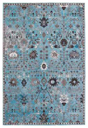 Jaipur Living Vibe by Jaipur Living Zaniah Trellis Polypropylene Rug for Bold Room Style Light Blue 6'7"X9'6" RUG149945