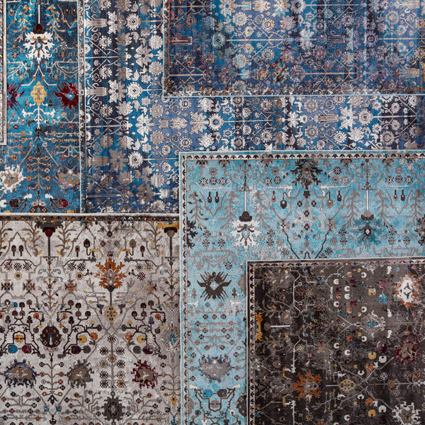 Jaipur Living Vibe by Jaipur Living Zaniah Trellis Polypropylene Rug for Bold Room Style Light Blue 6'7"X9'6" RUG149945
