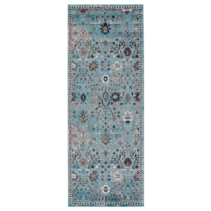 Jaipur Living Vibe by Jaipur Living Zaniah Trellis Polypropylene Rug for Bold Room Style Light Blue 3'X8' RUG149944