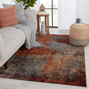 Jaipur Living Vibe by Jaipur Living Hoku Abstract Polypropylene Rug for Contemporary Rooms Orange 8'X10' RUG151263