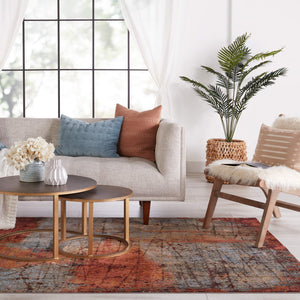 Jaipur Living Vibe by Jaipur Living Hoku Abstract Polypropylene Rug for Contemporary Rooms Orange 8'X10' RUG151263