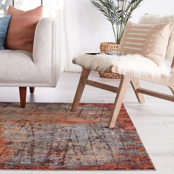 Jaipur Living Vibe by Jaipur Living Hoku Abstract Polypropylene Rug for Contemporary Rooms Orange 8'X10' RUG151263