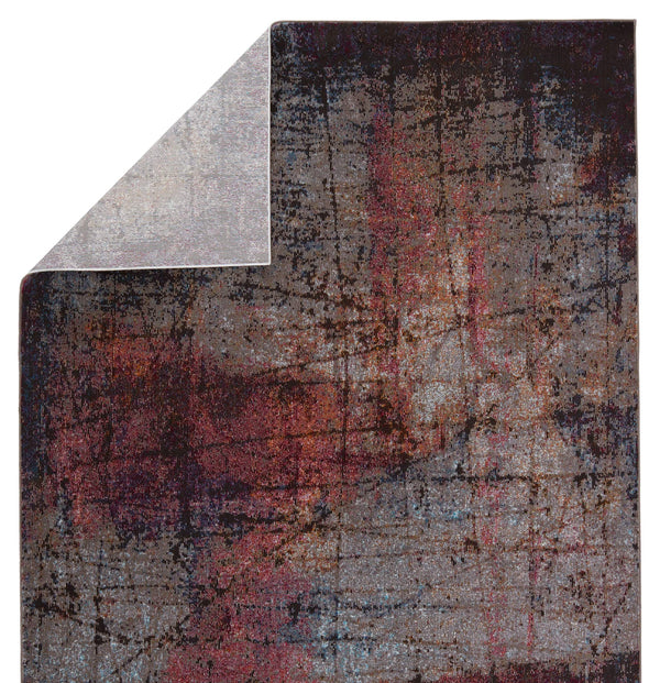 Jaipur Living Vibe by Jaipur Living Hoku Abstract Polypropylene Rug for Contemporary Rooms Magenta 3'X8' RUG151258