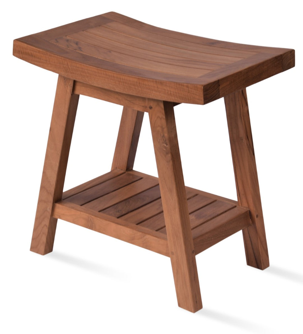 Soho Concept Borneo Stool - Premium Solid Teak Wood Shower Bench, Handmade, Water-repellent, No Assembly Needed! Teak  Soho-concept-dining-chair-14055