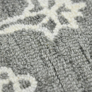 Amer Rugs Boscage Classic Geometric Hand-hooked Area Rug, Timeless Charm For Modern And Traditional Spaces Shale Gray Wool Bos330203