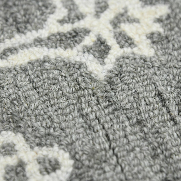 Amer Rugs Boscage Classic Geometric Hand-hooked Area Rug, Timeless Charm For Modern And Traditional Spaces Shale Gray Wool Bos330203