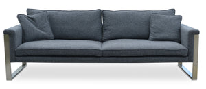 Soho Concept Soho Flat Lounge Armchair - Stylish Chrome Base, Comfortable Upholstery, Modern Design, 300 Lbs Capacity Dark Grey  Soho-concept-dining-chair-13367