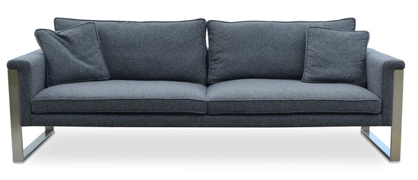 Soho Concept Soho Flat Lounge Armchair - Stylish Chrome Base, Comfortable Upholstery, Modern Design, 300 Lbs Capacity Dark Grey  Soho-concept-dining-chair-13367