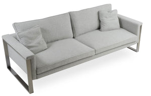 Soho Concept Soho Flat Lounge Armchair - Stylish Chrome Base, Comfortable Upholstery, Modern Design, 300 Lbs Capacity Silver  Soho-concept-dining-chair-13364