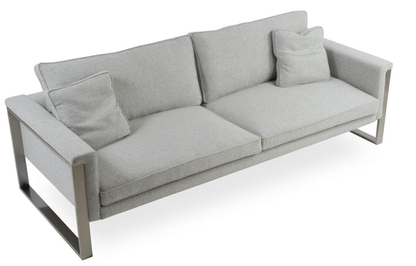 Soho Concept Soho Flat Lounge Armchair - Stylish Chrome Base, Comfortable Upholstery, Modern Design, 300 Lbs Capacity Silver  Soho-concept-dining-chair-13364