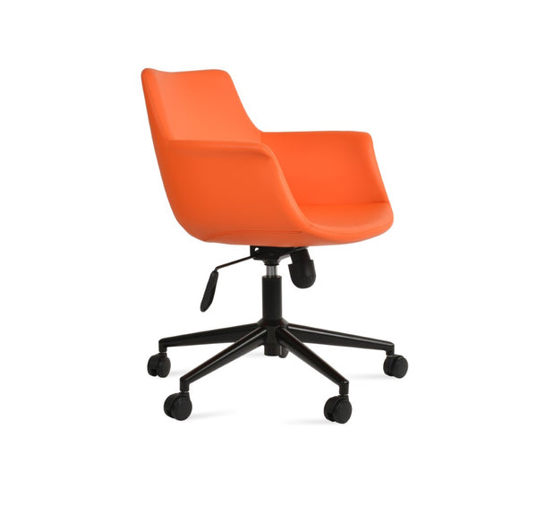 Soho Concept Bottega Arm Office Chair - Ergonomic Design, 10-year Guarantee, Stylish Upholstery Options! Black,Orange  Soho-concept-dining-chair-11691