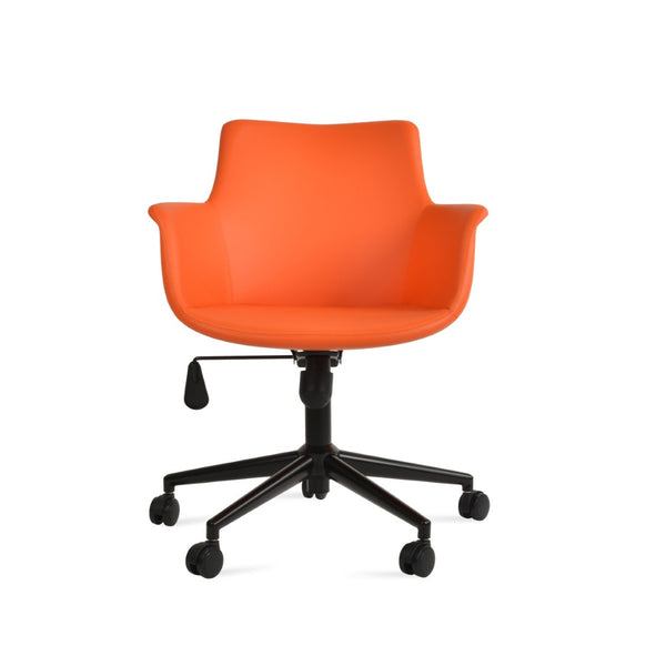 Soho Concept Bottega Arm Office Chair - Ergonomic Design, 10-year Guarantee, Stylish Upholstery Options! Black,Orange  Soho-concept-dining-chair-12672