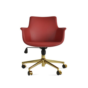 Soho Concept Bottega Arm Office Chair - Ergonomic Design, 10-year Guarantee, Stylish Upholstery Options! Gold,Red  Soho-concept-dining-chair-11692