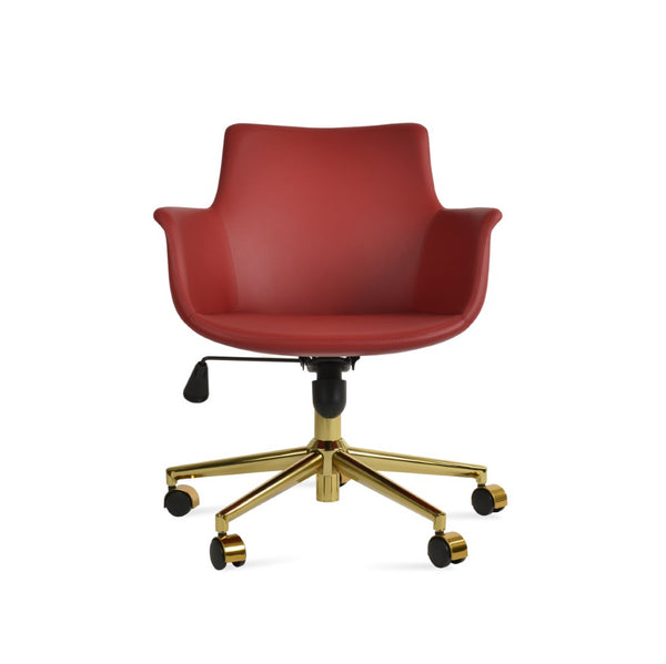 Soho Concept Bottega Arm Office Chair - Ergonomic Design, 10-year Guarantee, Stylish Upholstery Options! Gold,Red  Soho-concept-dining-chair-11692