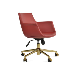 Soho Concept Bottega Arm Office Chair - Ergonomic Design, 10-year Guarantee, Stylish Upholstery Options! Gold,Red  Soho-concept-dining-chair-12673