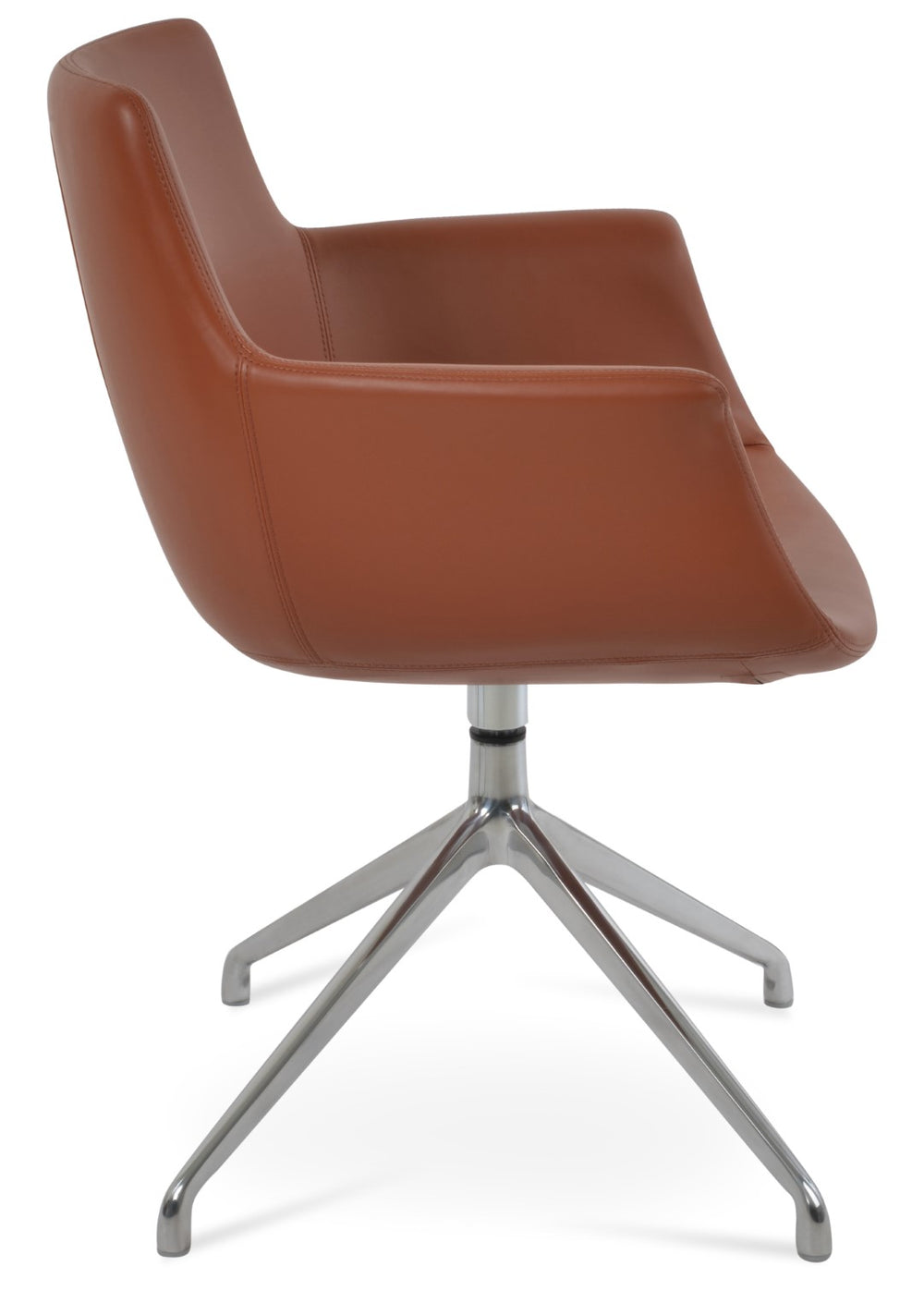 Soho Concept Bottega Spider Swivel Armchair - Luxury Fabrics, Polished Finishes, 10-year Guarantee, Stylish Comfort Cinnamon  Soho-concept-dining-chair-01530