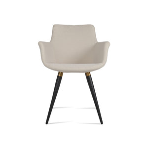Soho Concept Bottega Arm Office Chair - Stylish Comfort With Adjustable Height, Premium Fabrics & 10-year Warranty Black,Brass,White  Soho-concept-dining-chair-01124