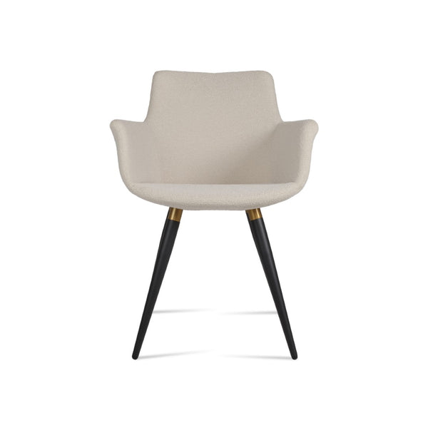 Soho Concept Bottega Arm Office Chair - Stylish Comfort With Adjustable Height, Premium Fabrics & 10-year Warranty Black,Brass,White  Soho-concept-dining-chair-01124