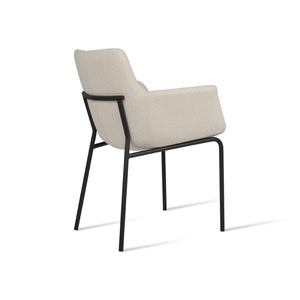 Soho Concept Bottega Arm Office Chair - Stylish Comfort With Adjustable Height, Premium Fabrics & 10-year Warranty Black,White  Soho-concept-dining-chair-01128